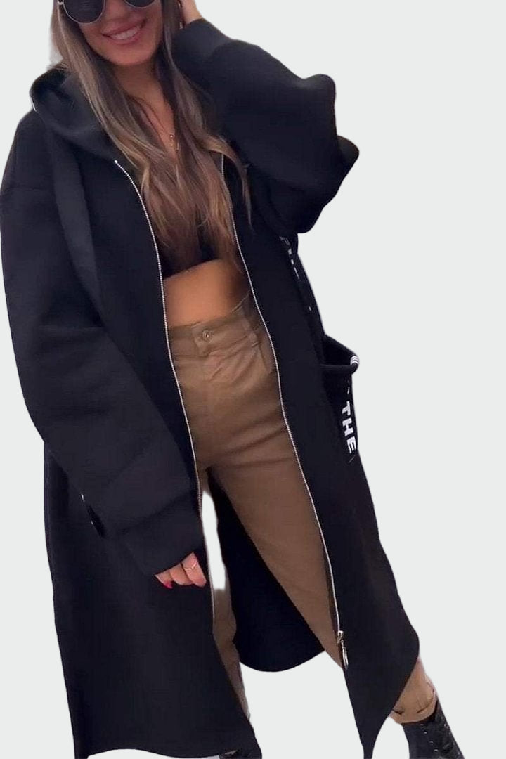 Karina - Dlouhý kabát s kapucí