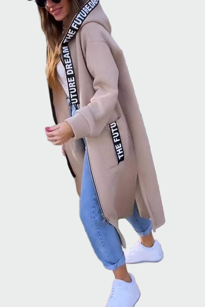 Karina - Dlouhý kabát s kapucí