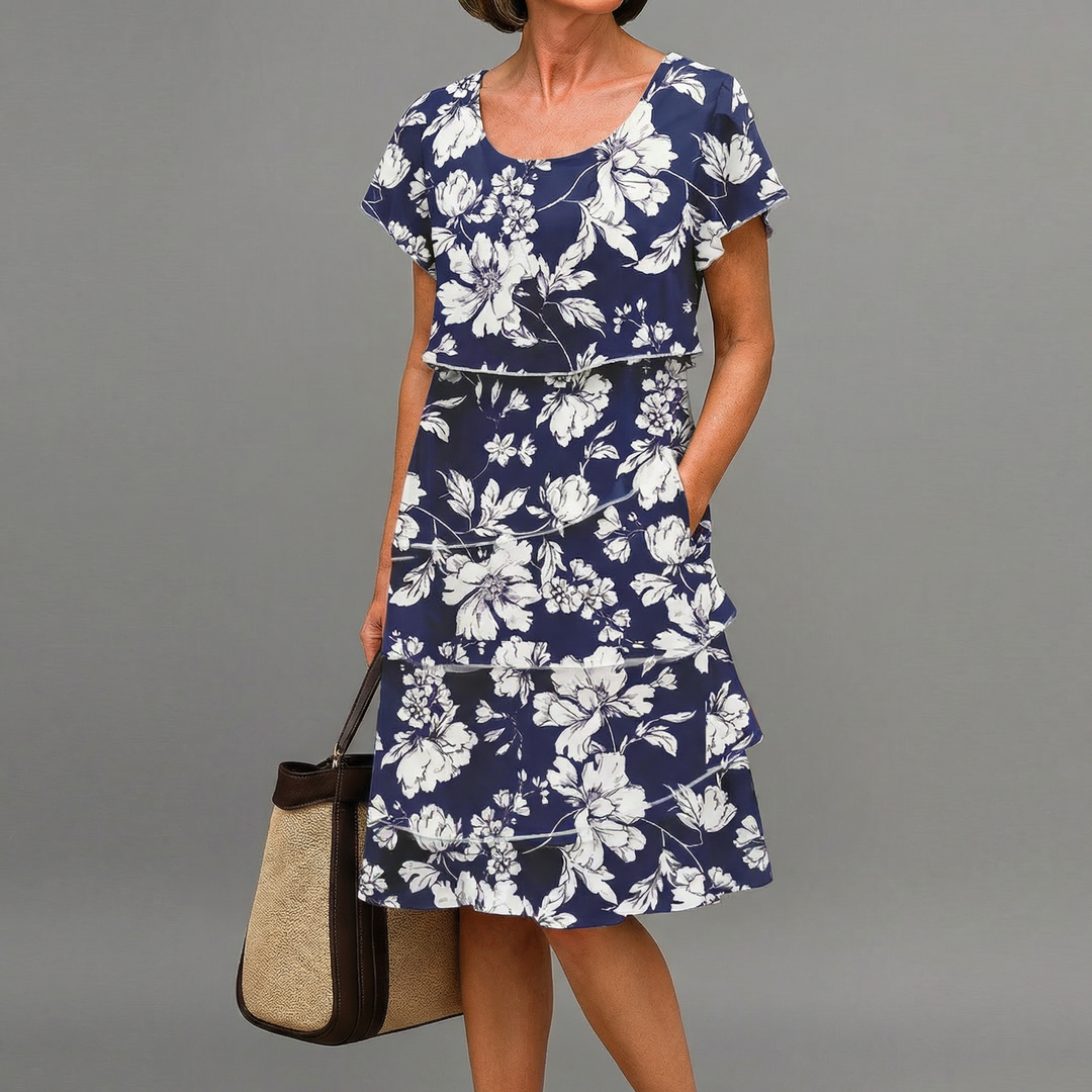 Francesca | Elegant Comfort Ruffle Dress