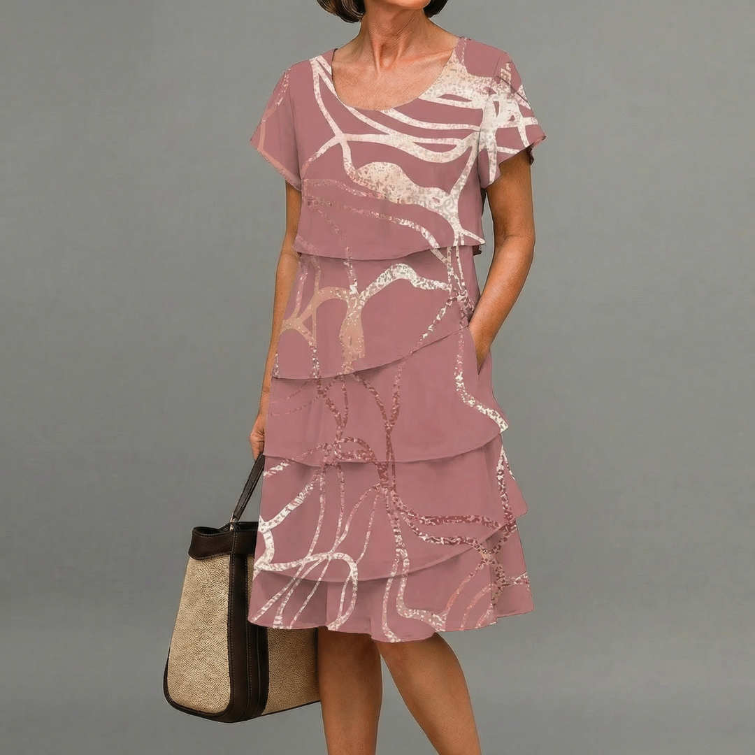 Beatrice | Elegant Comfort Ruffle Dress