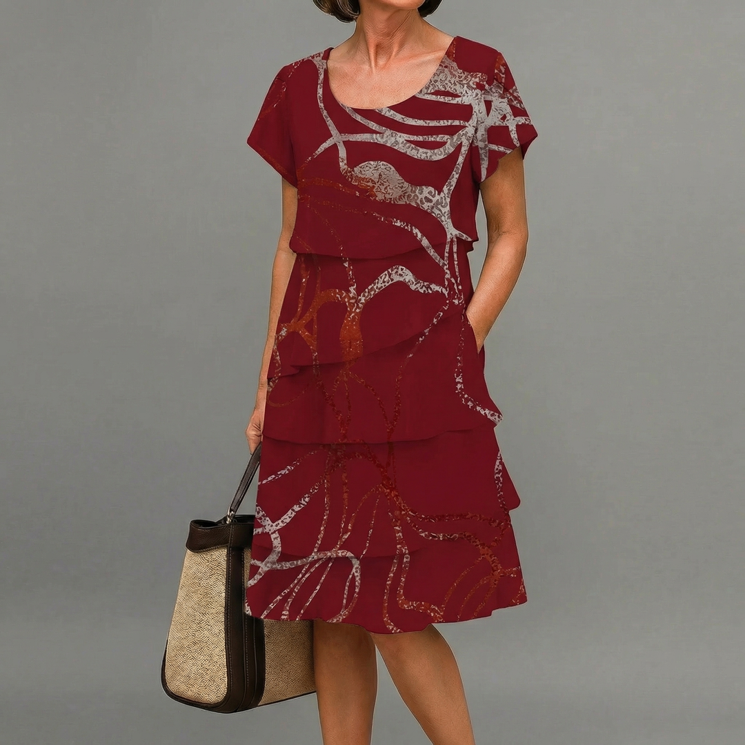 Monica | Elegant Comfort Ruffle Dress