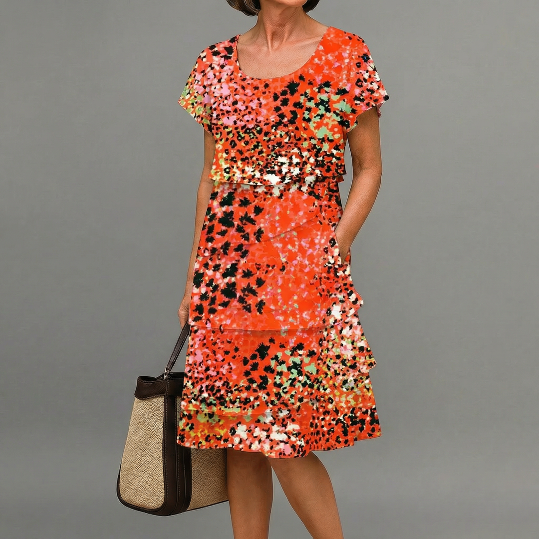 Clarissa | Elegant Comfort Ruffle Dress