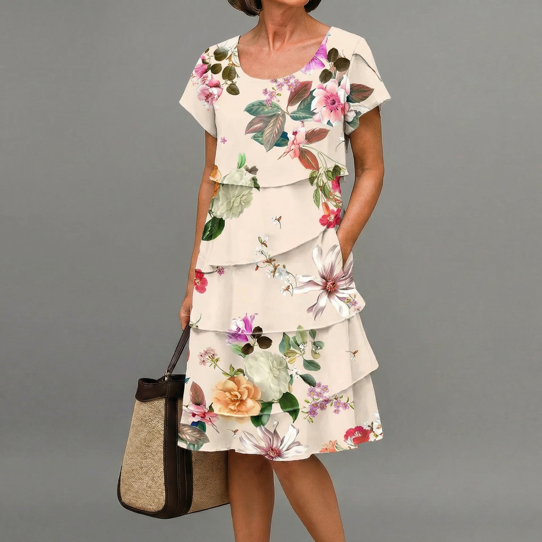 Helena | Elegant Comfort Ruffle Dress