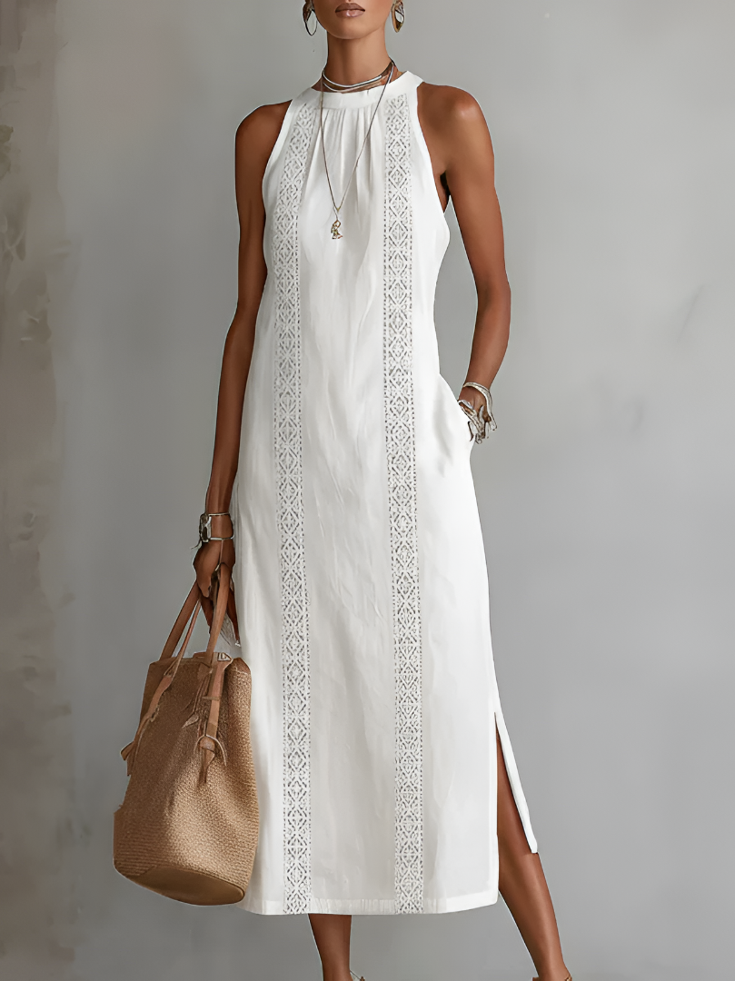 Jimena™ Elegant Cut-Out Maxi Dress – Snatched Waist & Sculpted Fit
