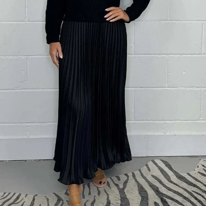 Amber | Maxi Dress with Sweater & Pleated Skirt