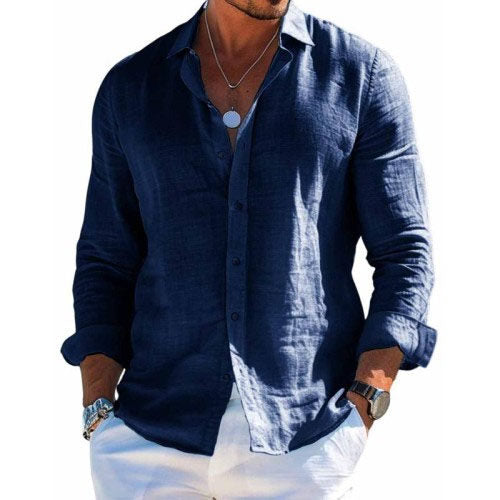 Flavio | Men's Breathable Summer Button-Up Shirt