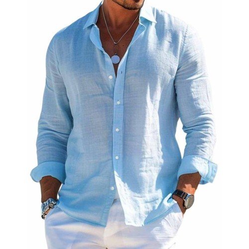 Flavio | Men's Breathable Summer Button-Up Shirt