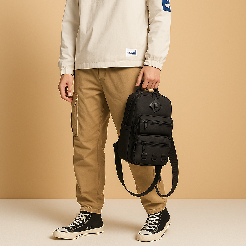 Large anti-theft crossbody bag for men | Carter