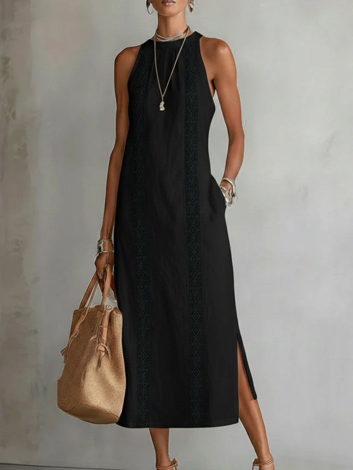 Jimena™ Elegant Cut-Out Maxi Dress – Snatched Waist & Sculpted Fit