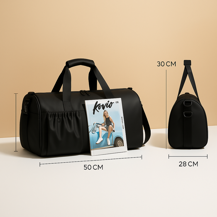 Oxford garment duffle bag with shoe compartment | Nathan