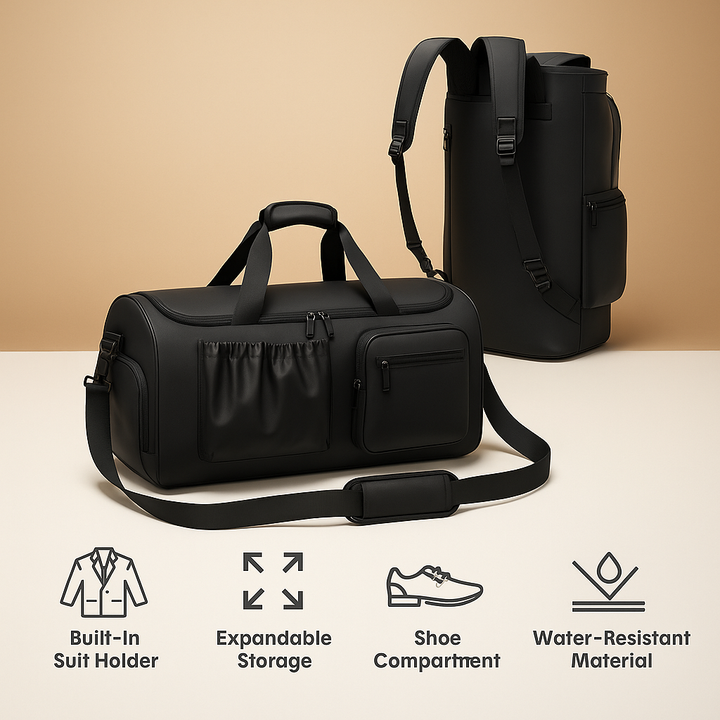 Oxford garment duffle bag with shoe compartment | Nathan
