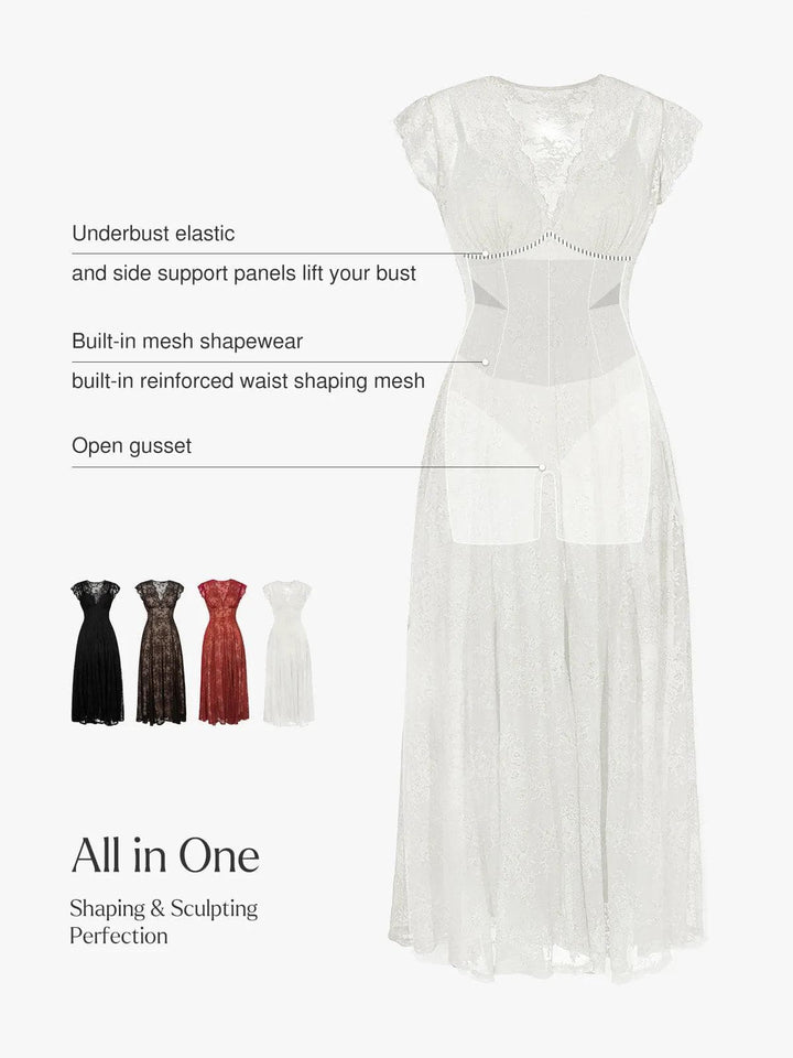 Shapewear Lace Fantasy Mini & Maxi Sculpting Dress Set