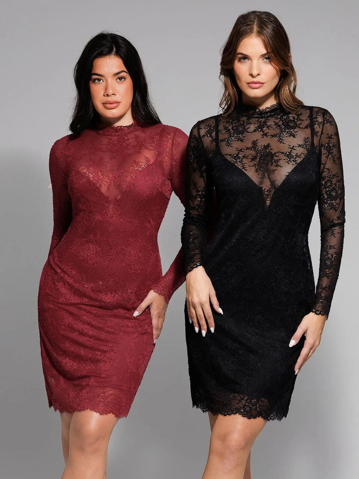 Shapewear Lace Fantasy Mini & Maxi Sculpting Dress Set