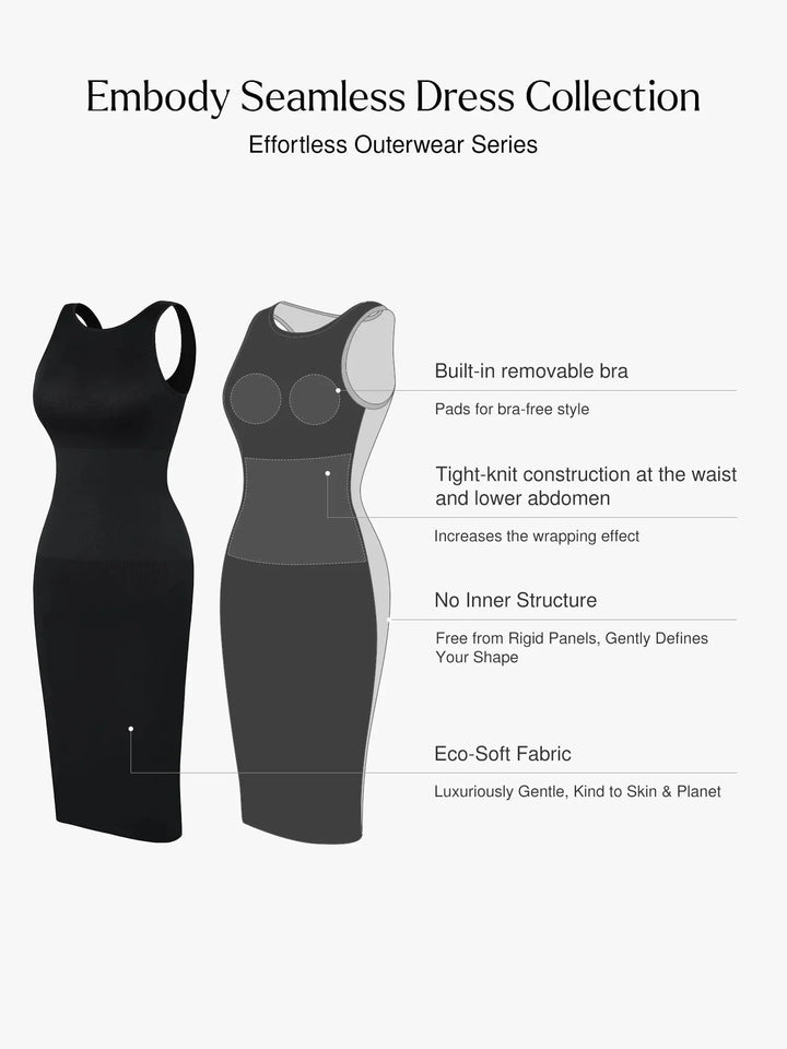 Shapewear Large U-Back Snatched Seamless Dress