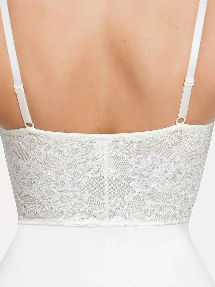 Shapewear Sculpting Lace Corset Midi Slip Dress