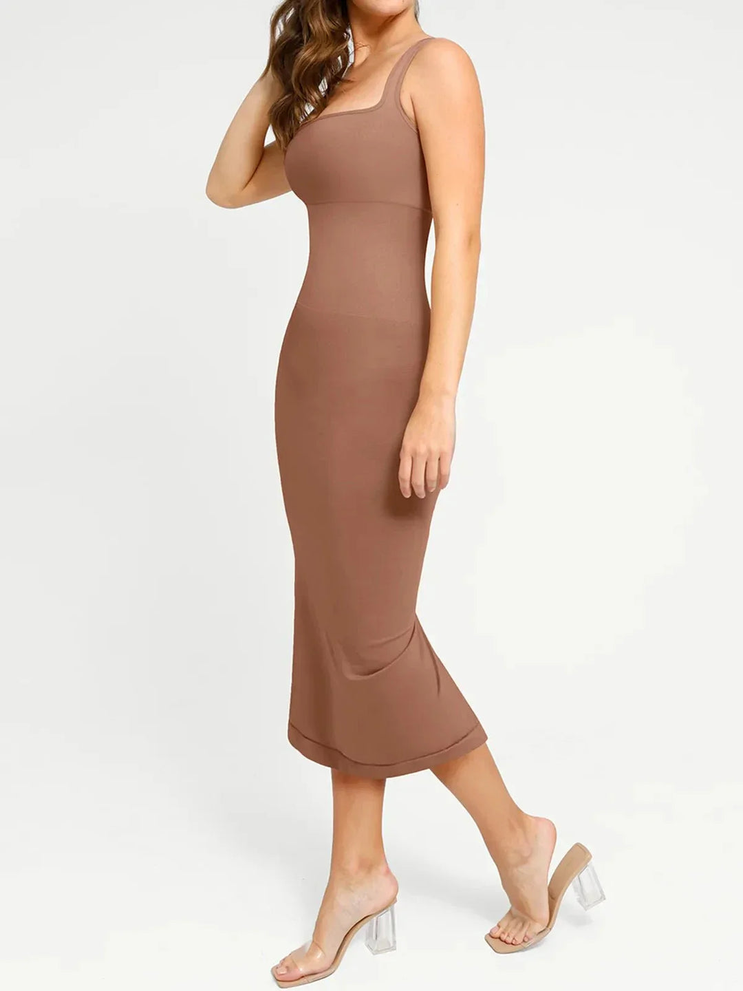 Shapewear Sleeveless Square Neck Slimming Seamless Dress