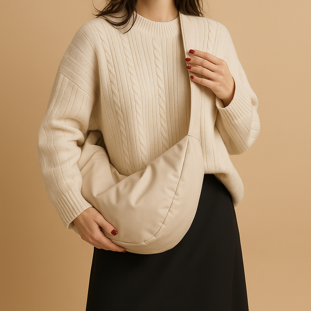 Spacious puffer crossbody bag | Olivea