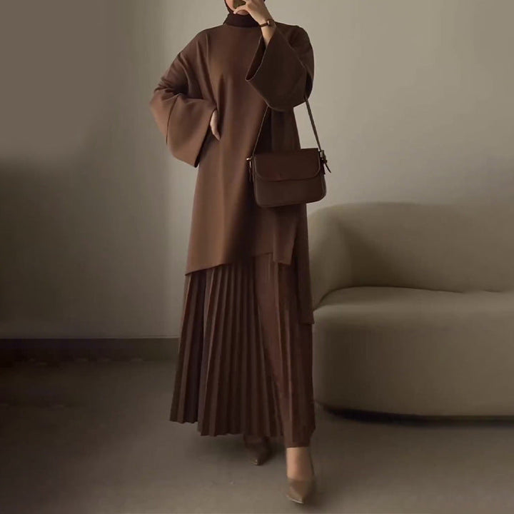 Florance | Elegant two-piece women's set with pleats