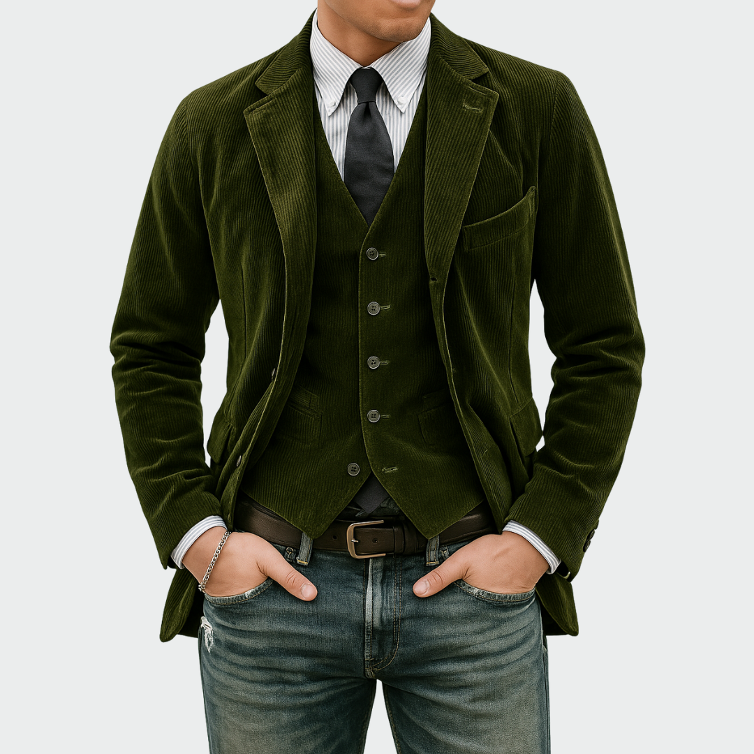 Tommy | 2-Piece Set: Blazer and Velvet Vest