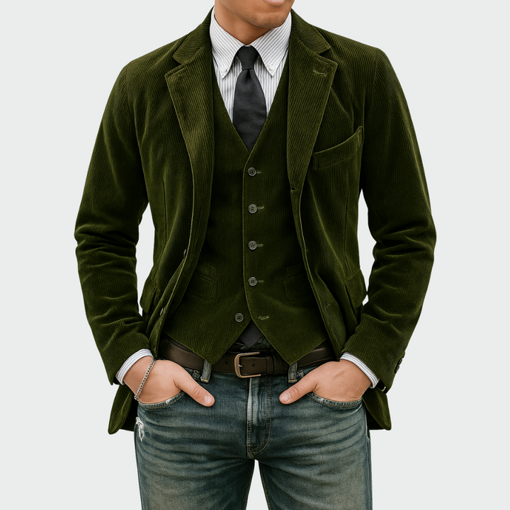Tommy | 2-Piece Set: Blazer and Velvet Vest