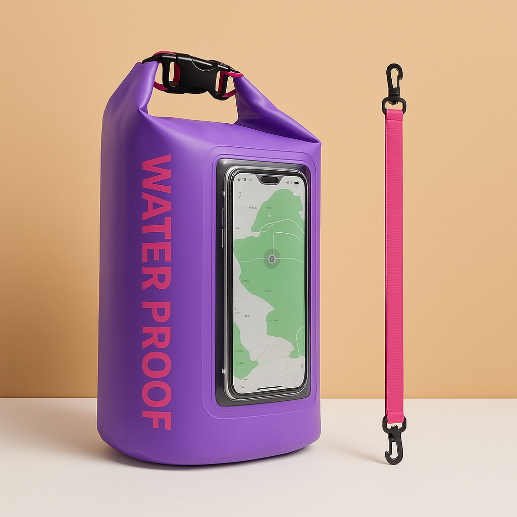 Waterproof floating phone bag with roll-top | River